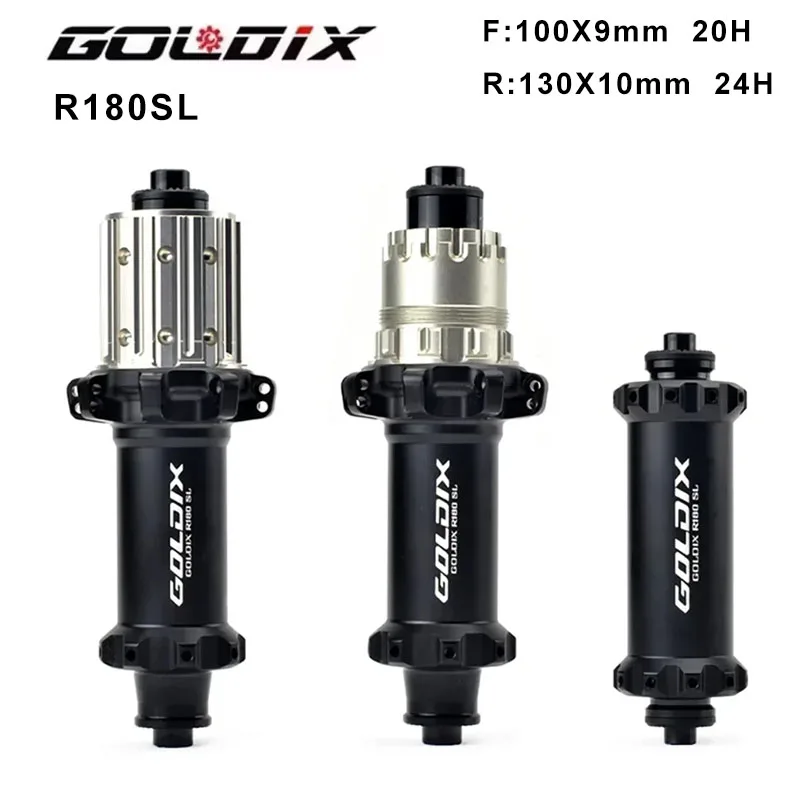 GOLDIX R180sl ROAD Hub Ultra Light 20/24 Hole 2:1 Hub V-Brake Quick Release 36T Ratchet 130x10mm 100x9mm Hub Bicycle Accessories