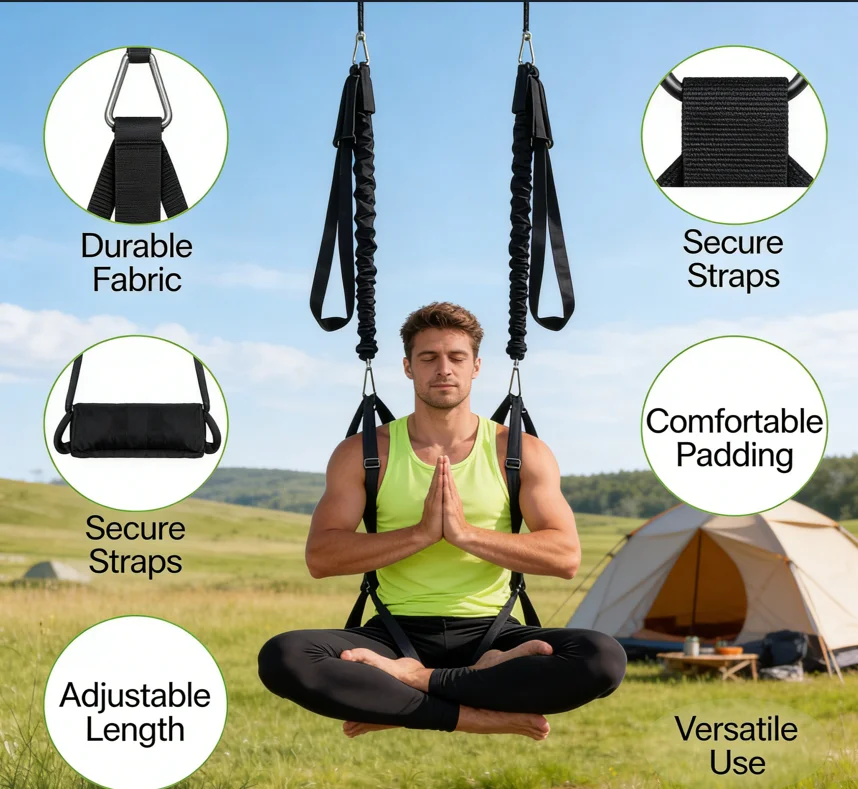 Pilates Yoga Aerial - Cinto de Yoga 5D Portátil de
