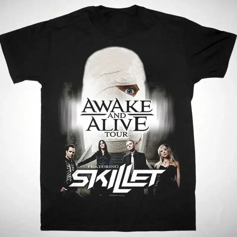 Skilletawake And Alive Tour T-shirt noir S 5Xl neuf