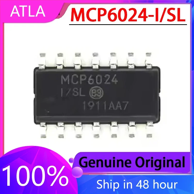 

5PCS MCP6024T-I/SL MCP6024-I/SL Low-power Operational Amplifier SOIC-14 Integrated Circuit IC New Original