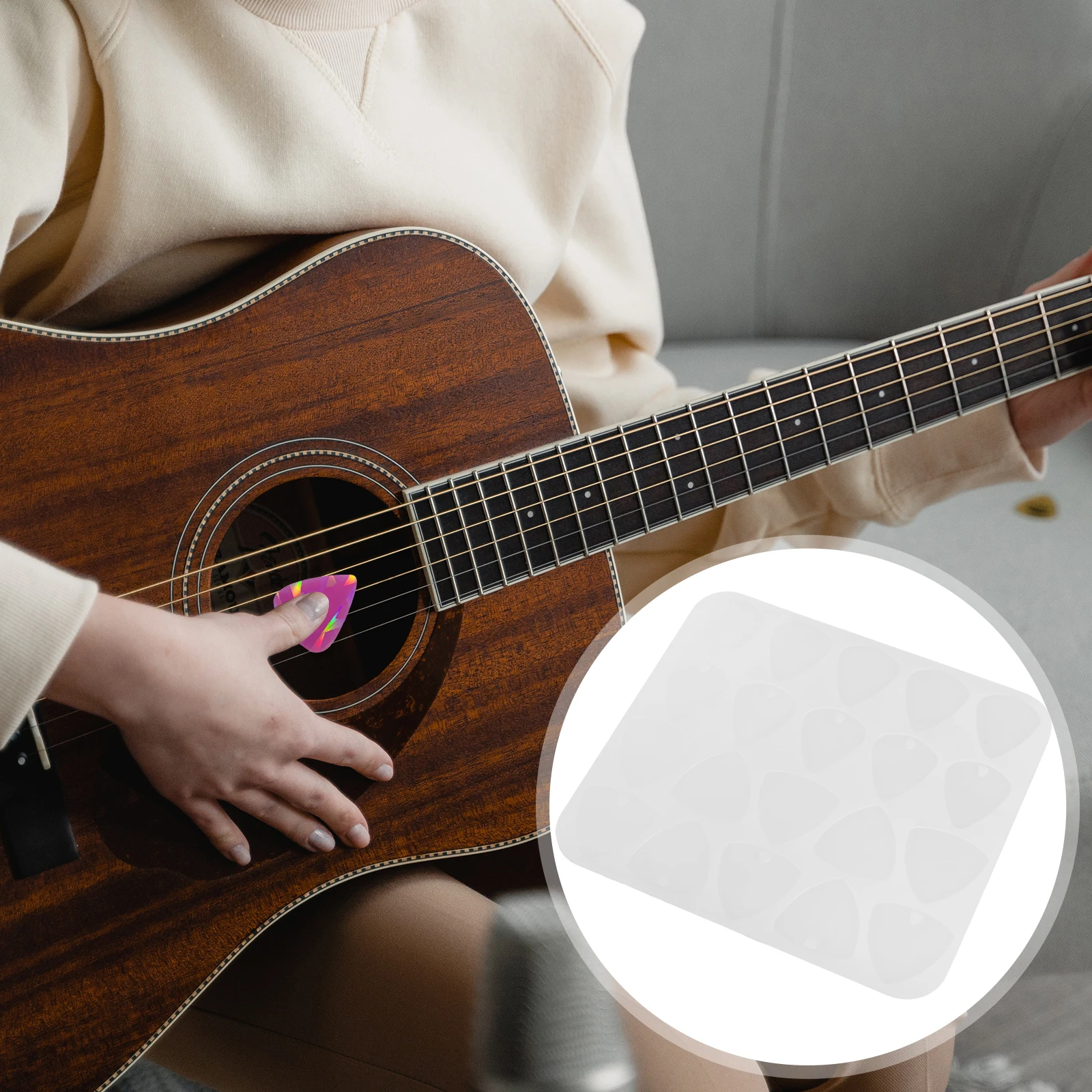 

Guitar Pick Mold Silicone Thumb Finger Picks Molds Epoxy Resin Jewelry Keychain DIY Casting Plectrums for