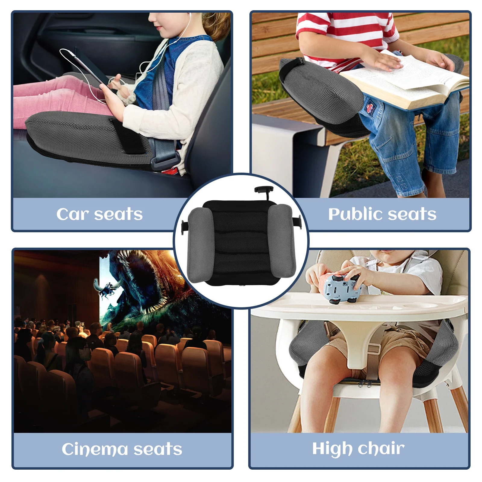 Inflatable Car Booster Seat Cushion Portable Booster Seat With Storage Bag Comfort and safety Travel PVC Mat for Kids Toddlers image 6