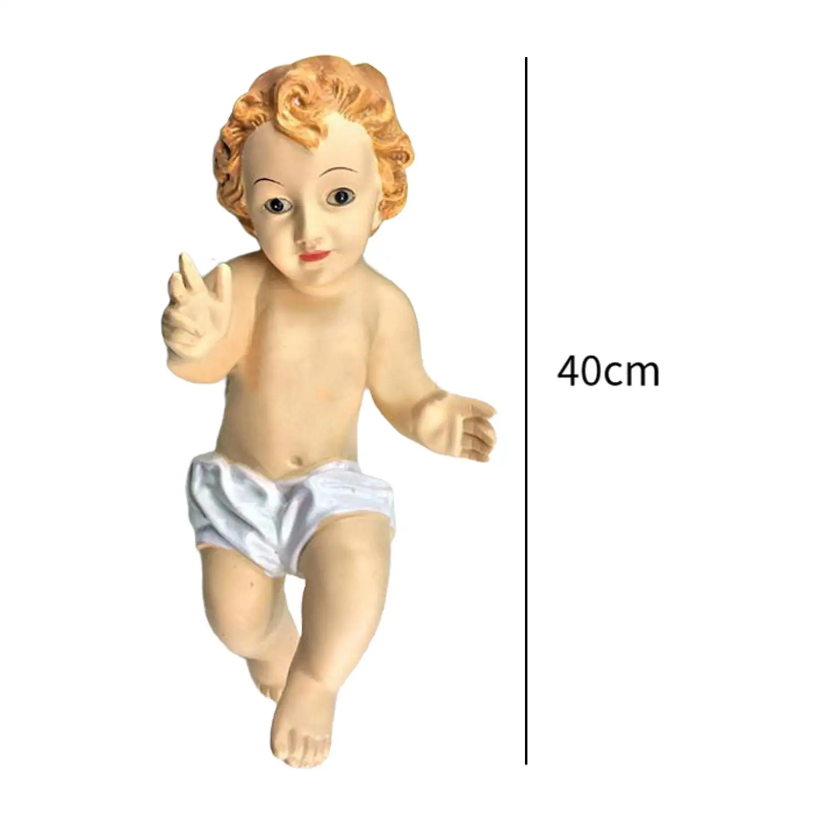 Baby Jesus Figure,Resin Sculpture,Christmas Ornament,Desktop Decoration Jesus Child Figurine Nativity Figurine for Festival view 6