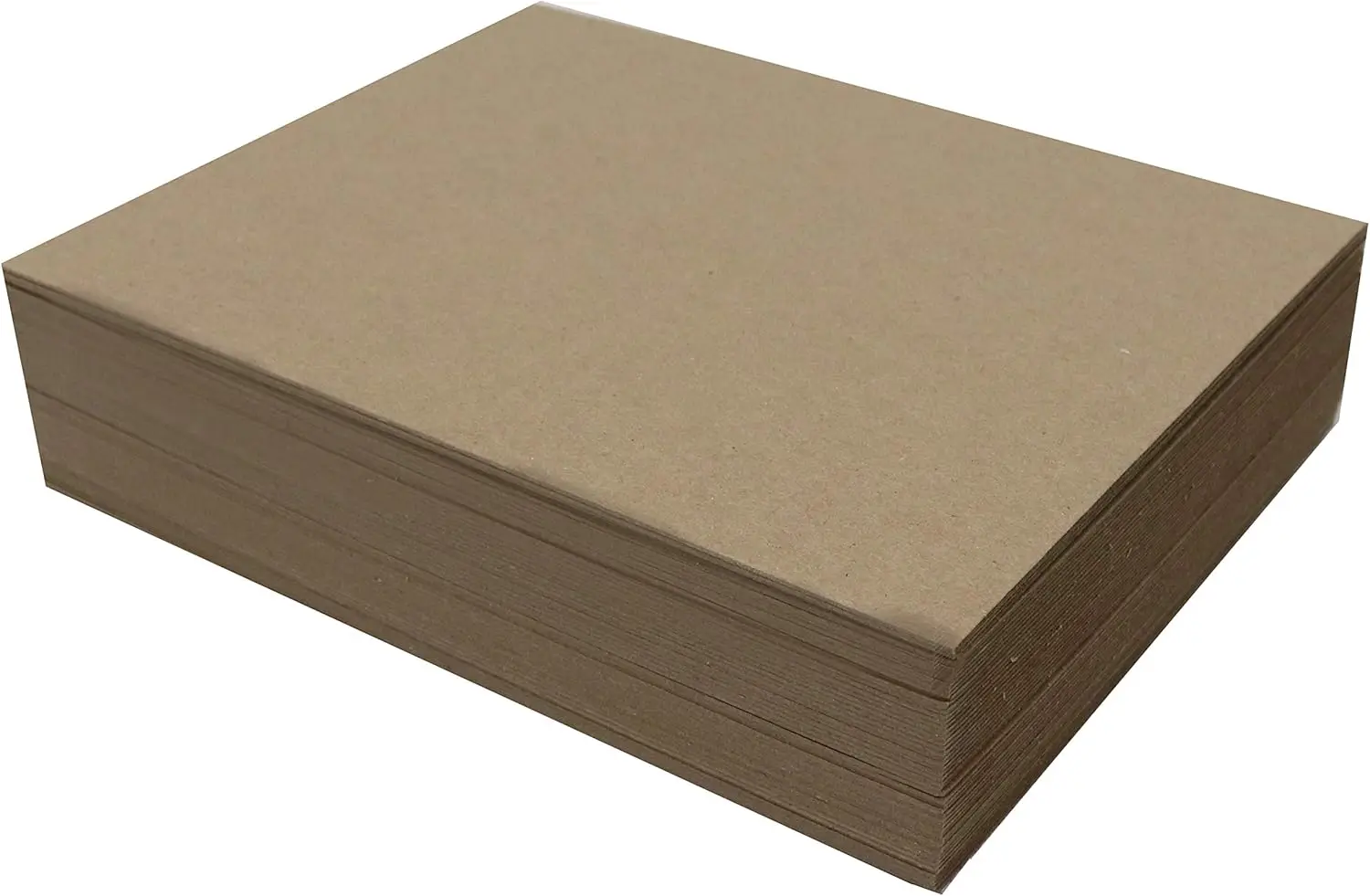 

50 Chipboard Sheets 8.5 X 11 H - 50Pt (Point) Heavy Weight Brown Kraft Cardboard For Scrapbooking & Picture Frame Backing (.050
