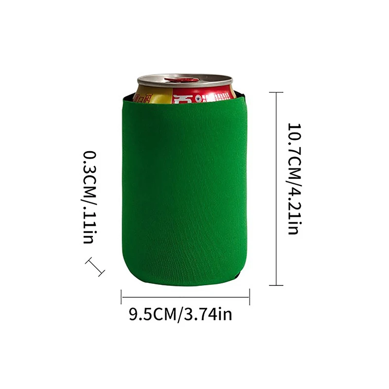 Solid Color Portable Cup Cover Beer Sleeves Camping Soda Cover Neoprene Drink Cooler Bottle Outdoor for Party Wedding Birthday