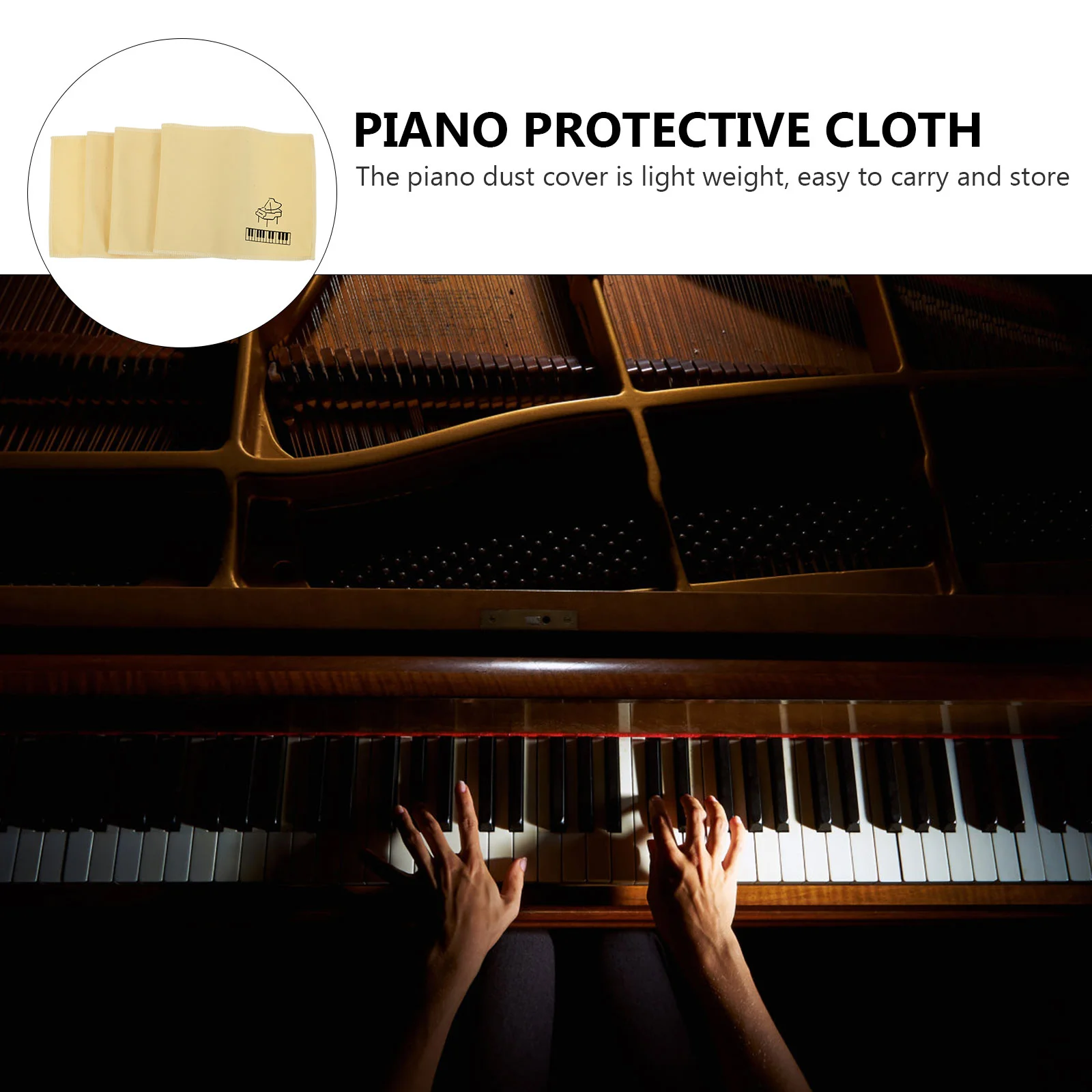 Piano Keyboard Cloth Dirt-proof Cover Decorative for Creative Digital Accessory