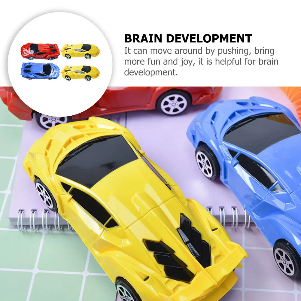 4pcs Small Inertial Cars Kids Construction Vehicle Bright Durable Friction Powered Plaything For Toddlers Birthday Party Favors