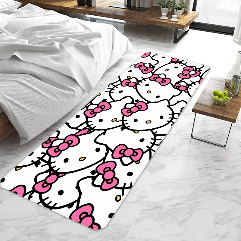 Tapis de porte de dessin animé mignon lavable, Hello K-Kittile, entrée non ald, tapis de cuisine, salon, couloir, Paillassons, HOBath