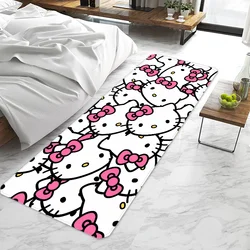 Alfombra lavable antideslizante para puerta de entrada, tapete con dibujos animados de Hello k-kittys, para cocina, sala de estar, pasillo, Baño