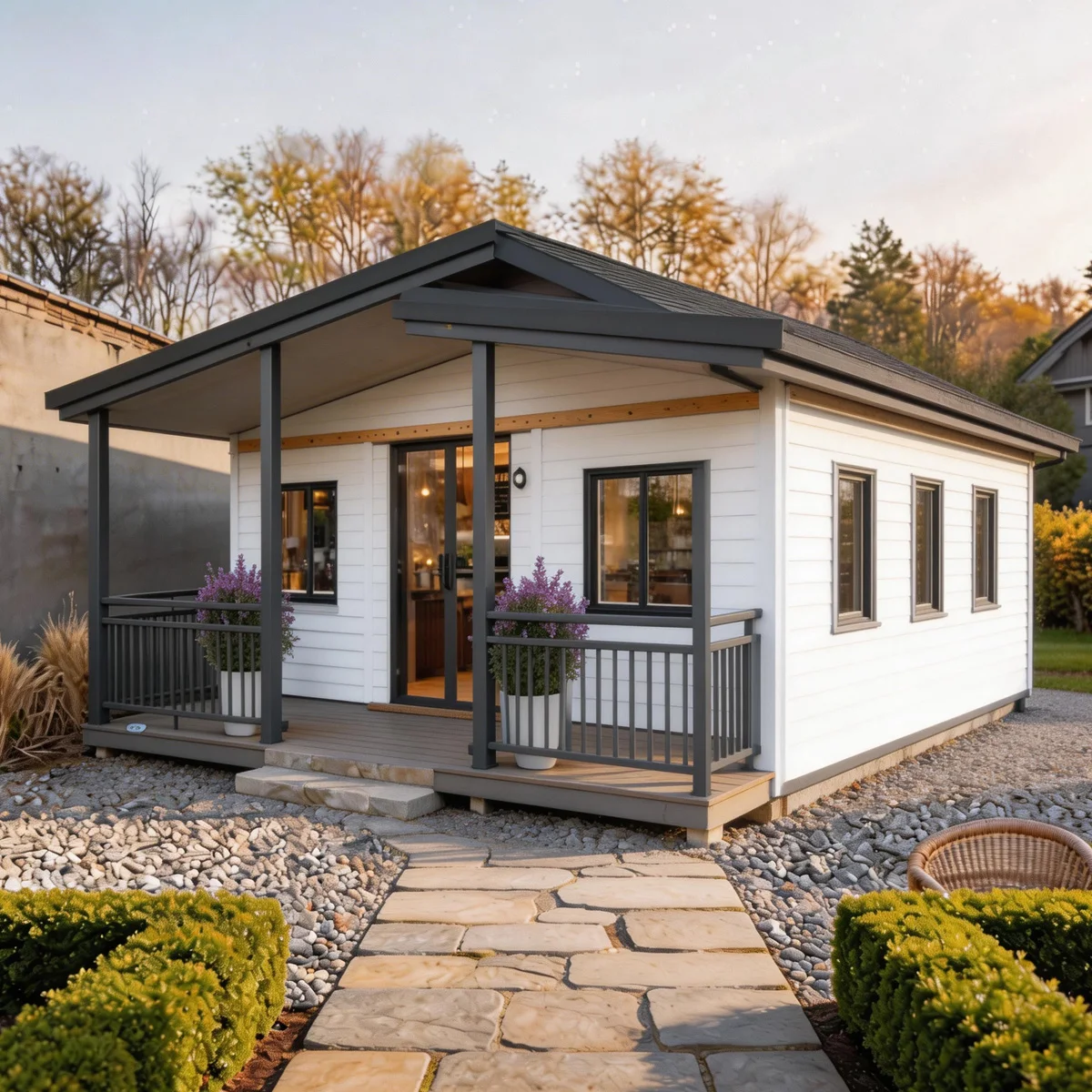 Prefab 30ft One Bedroom Wooden Container Prefabricated House Luxury 40ft 4 Bedroom Mobile Expandable  Container Houses