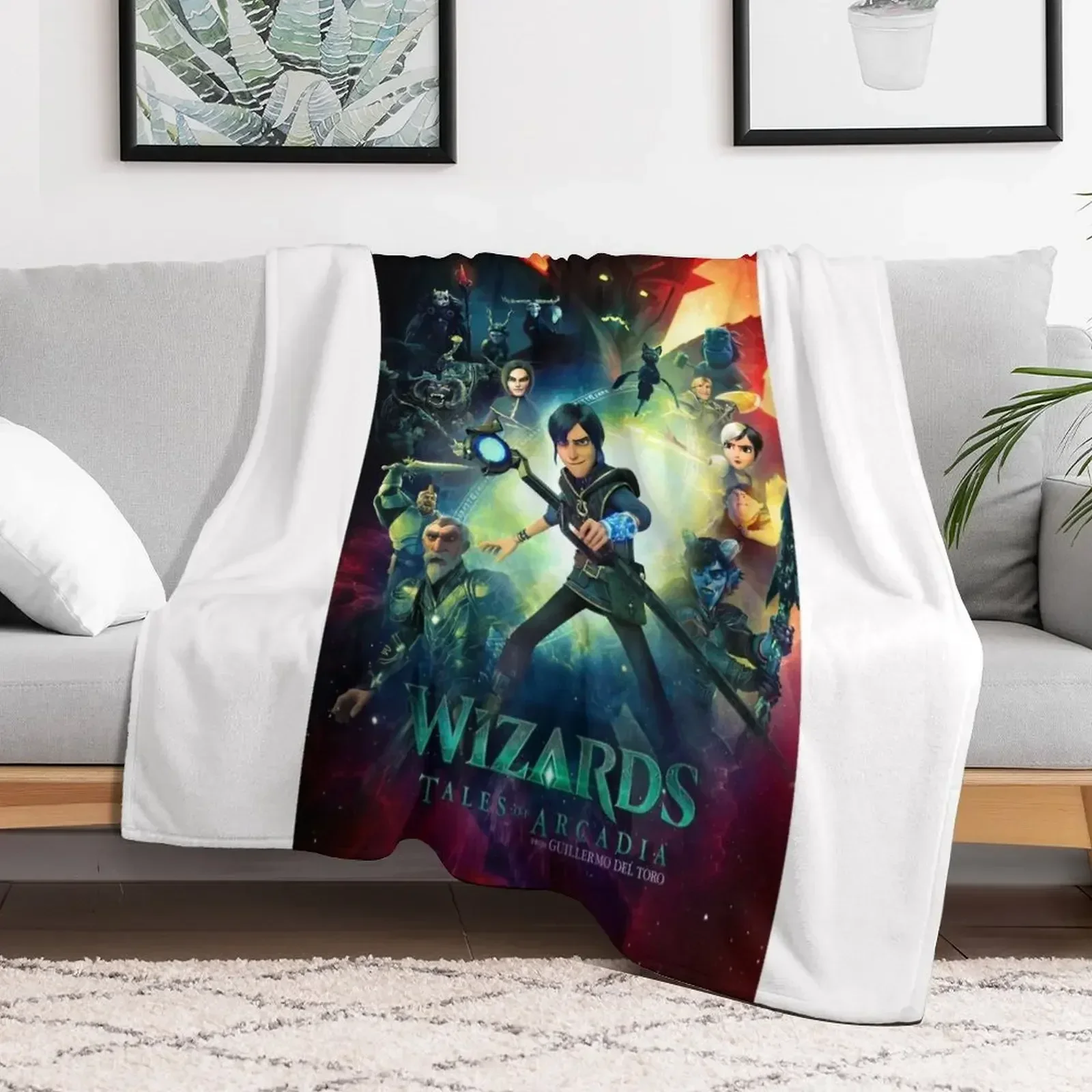 Manta Polar Wizards Tales of Arcadia, mantas peludas grandes de marca de lujo