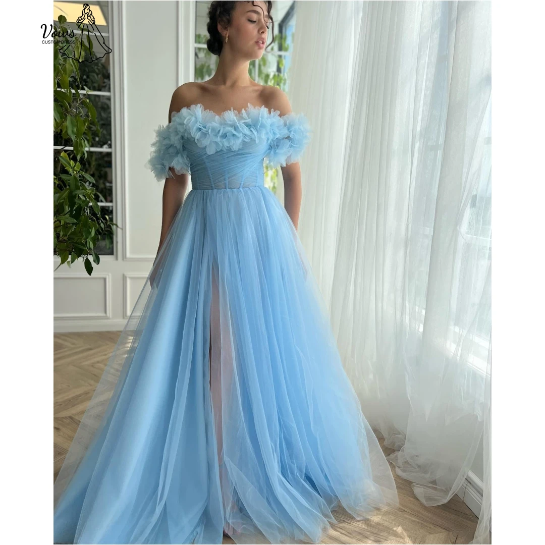 

Vows Custom Made Evening Dresses 2025 Luxury Cocktail Dress Line A Beautiful Prom Dresses Store Tulle Robe De Soiree 2025 Luxe