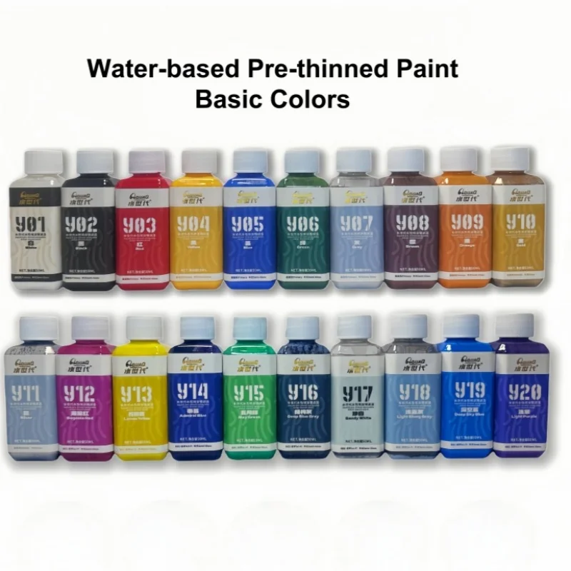 

5pcs 50ml Water-Based Pre-Mixed Spray Model Paint Set Easy Clean Nano Resin Acrylic Pigment For Scale Model Building