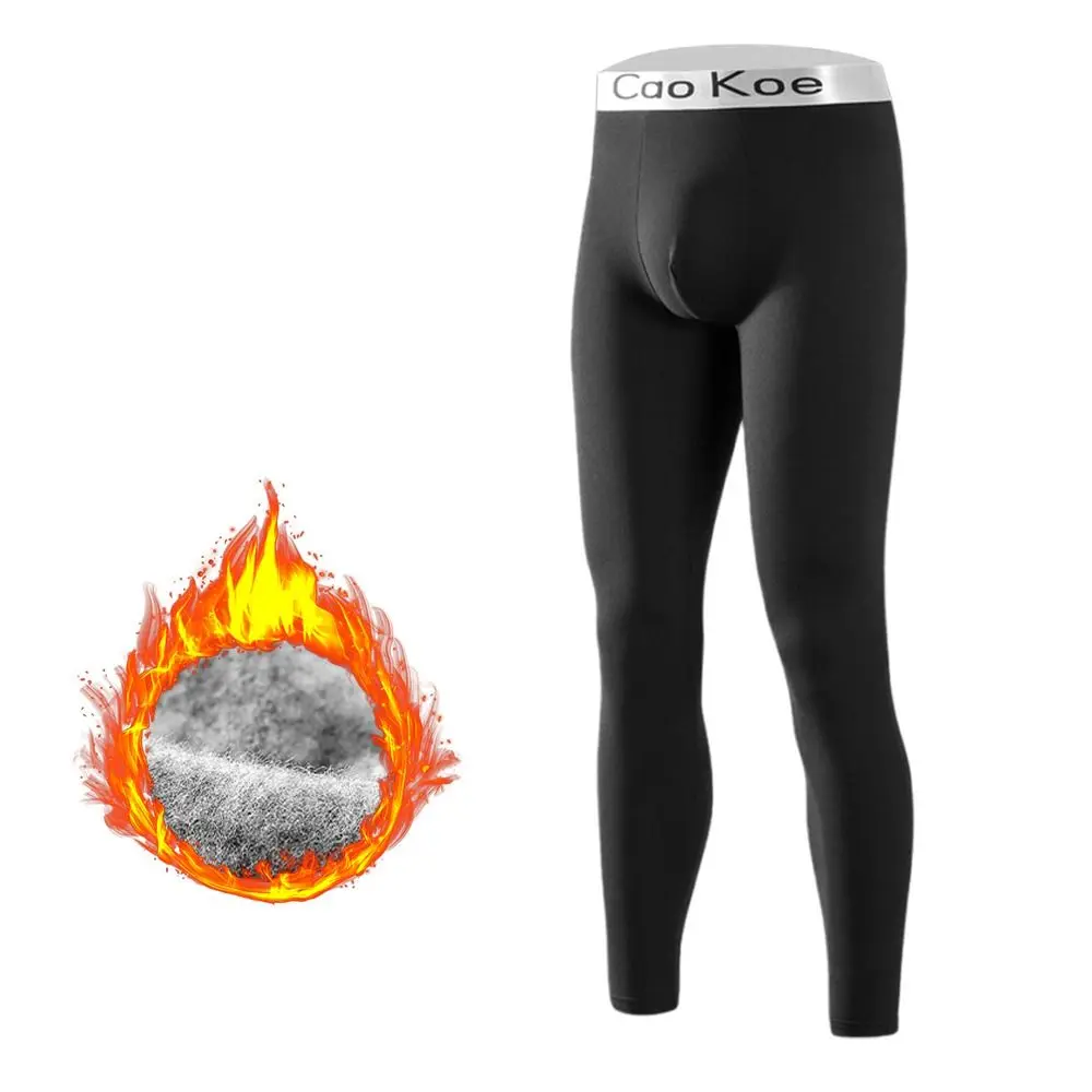 Lightweight Stretch Men's Thermal Pants Winter Fleece Lined Thermal Underwear for Men Cold Weather Long Johns