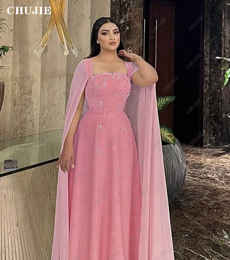 Femmes robes de soirée perles formelles paillettes Robe de soirée Araba dubaï cristal robes de bal personnalisées Robe en mousseline de soie Robe de bal فساتmavera