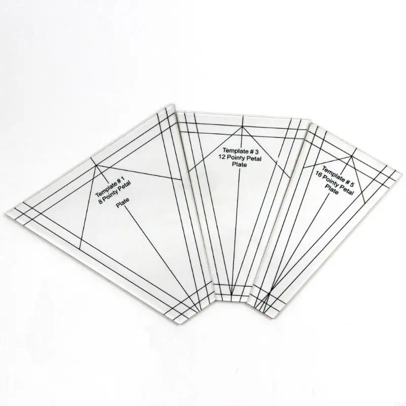 10 أجهزة كمبيوتر/مجموعة من قوالب الألواح العادية سهلة الاستخدام قوالب خياطة خياطة حاكم خياطة اللحف 193C #1