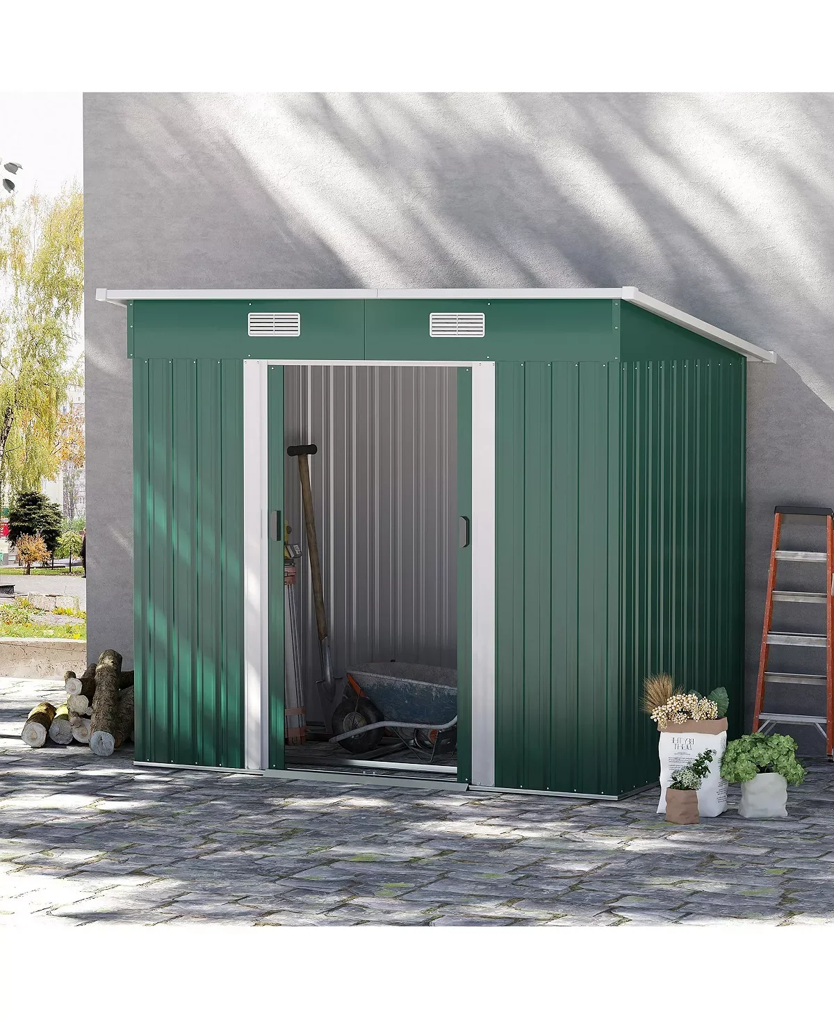 

Sheds Storage Outdoor Prefabricated Garden Garden Metal Bike Storage Tool Shed