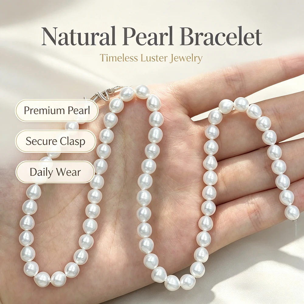 

Natural Freshwater Pearl Plump Rice 5-6mm White Isolate Bead Jewelry Making DIY Necklace Bracelet Accessories Factory Wholesale