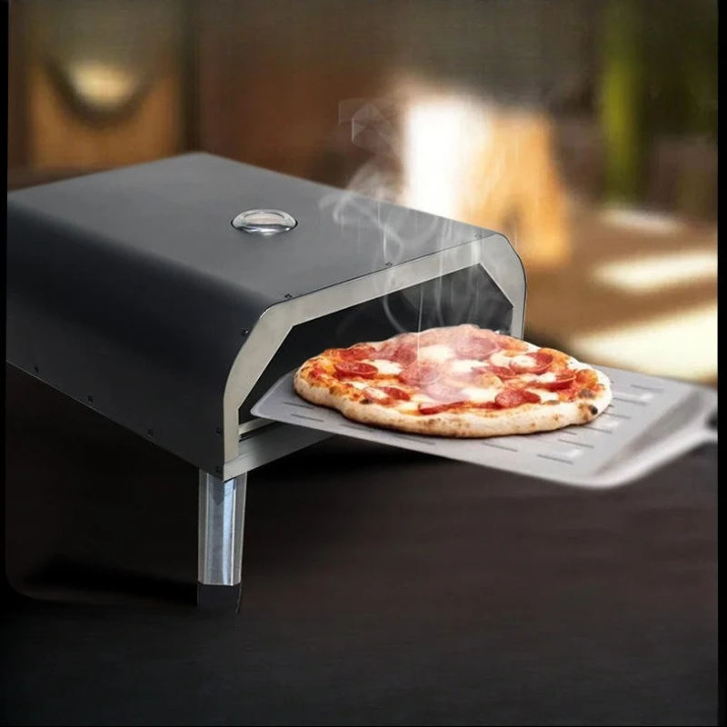 Cross-border 16-inch Gas Pizza Oven Portable Commercial Stainless Steel Outdoor Kitchen Pizza Oven Household