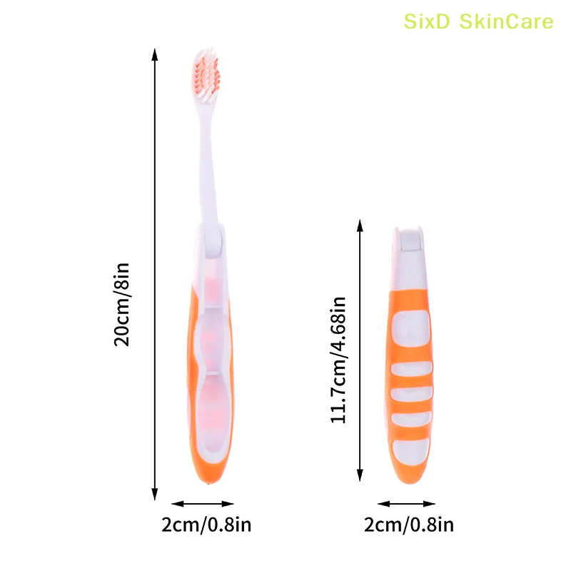 Higiene oral portátil descartável dobrável viagem acampamento escova de dentes caminhadas escova de dentes ferramentas de limpeza dobrável