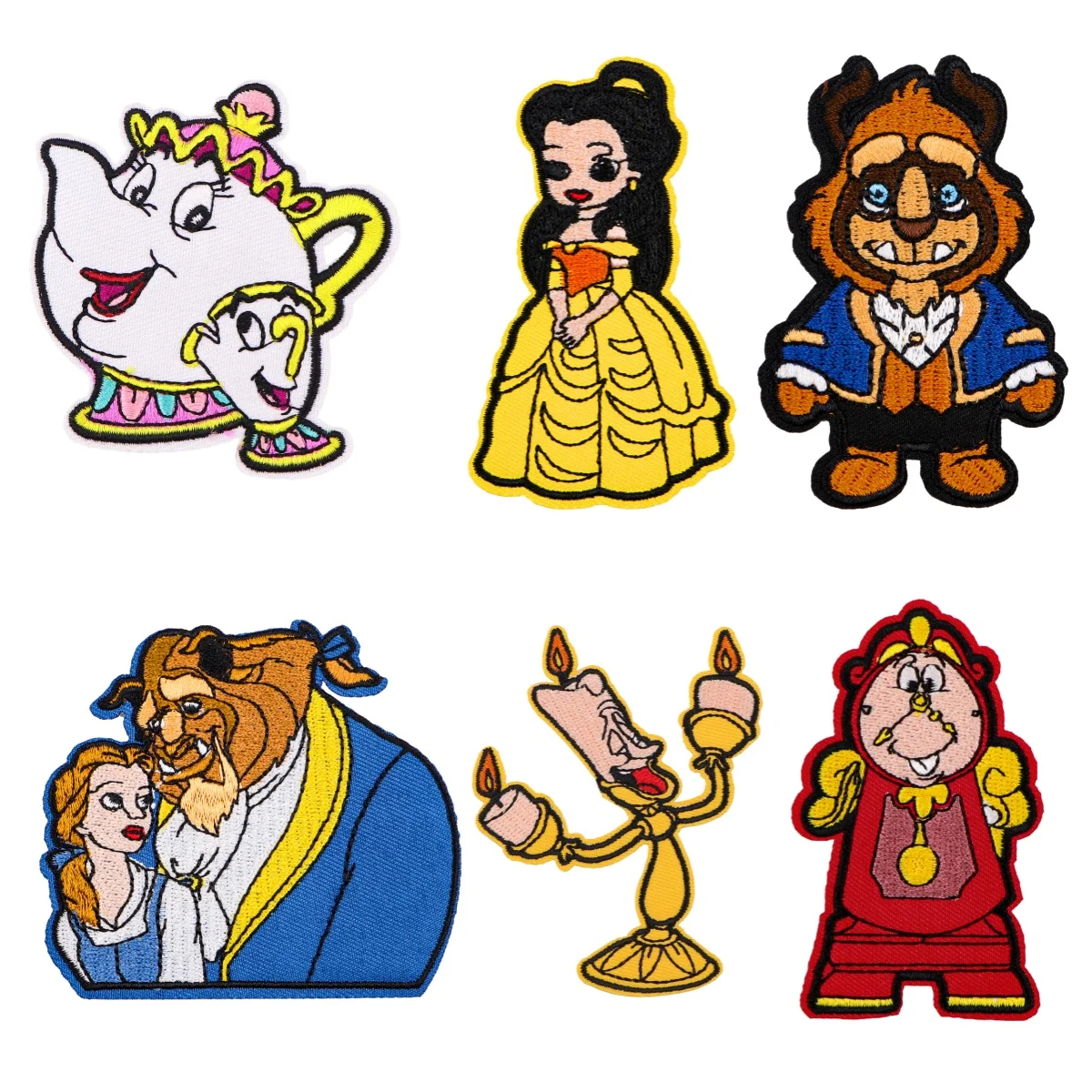 

Cartoon Candle Teacup Embroidered Patch Iron On Patches For Clothing Thermoadhesive Patches On Clothes DIY Sew Stickers