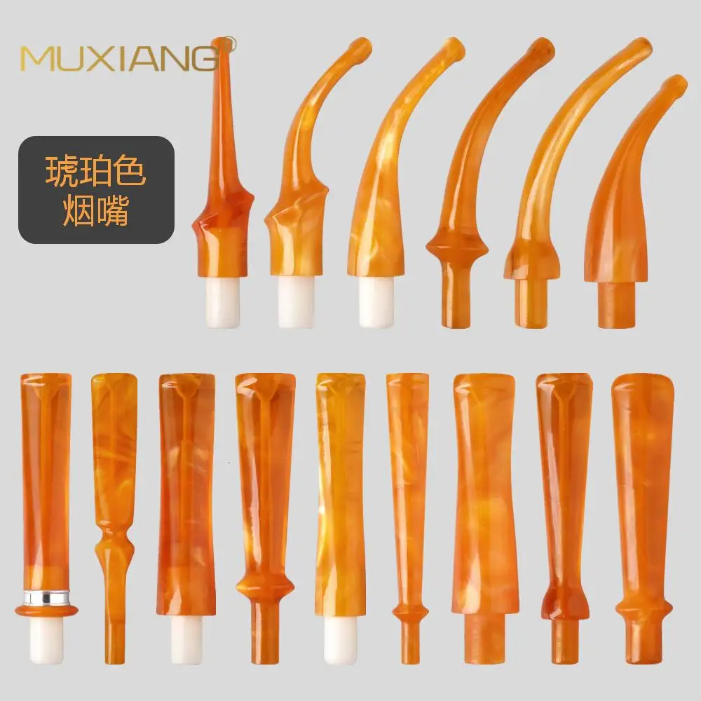 Pipe Mouthpiece for Tobacco, Smoking Pipe Accessories, Bent and Straight, Smoke Stems