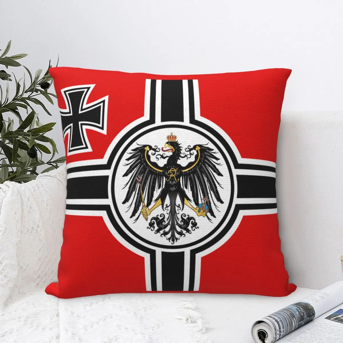 German DK Reich Empire Of Flag Pillowcase Polyester Cushion Cover Decor Germany Proud Throw Pillow Case Cover Sofa Square 18\'