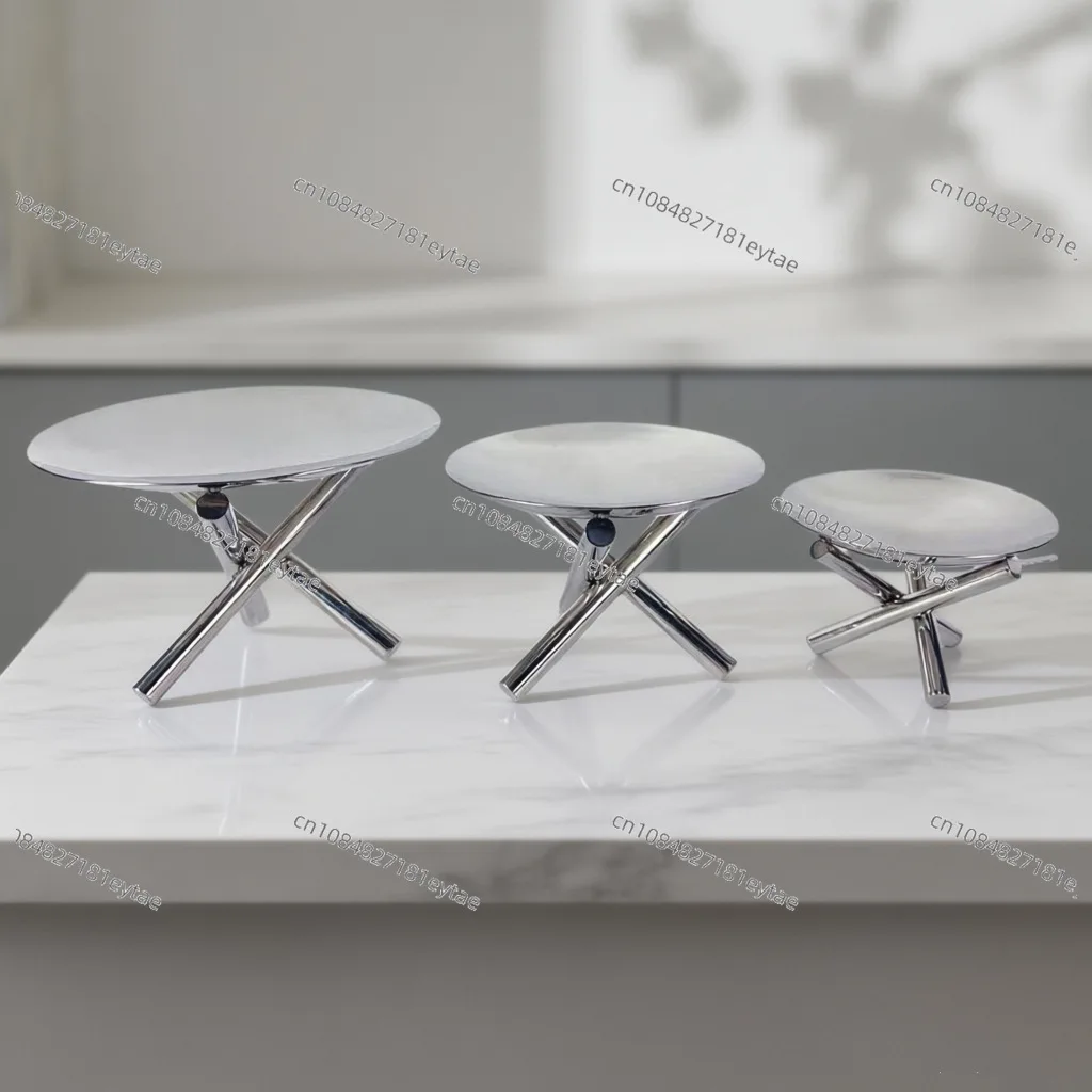 

Simple modern metal stainless steel fruit plate, fruit basin, soft decoration, jewelry model