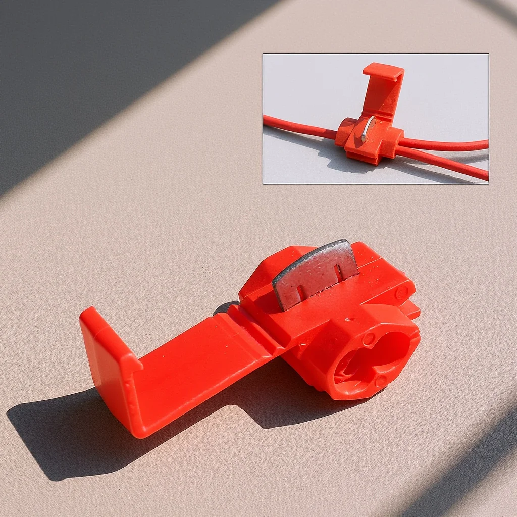 

50Pcs Red Electrical Quick Splice Wire Connectors Fireproof Nylon Terminals Easy Crimping Cable Connections