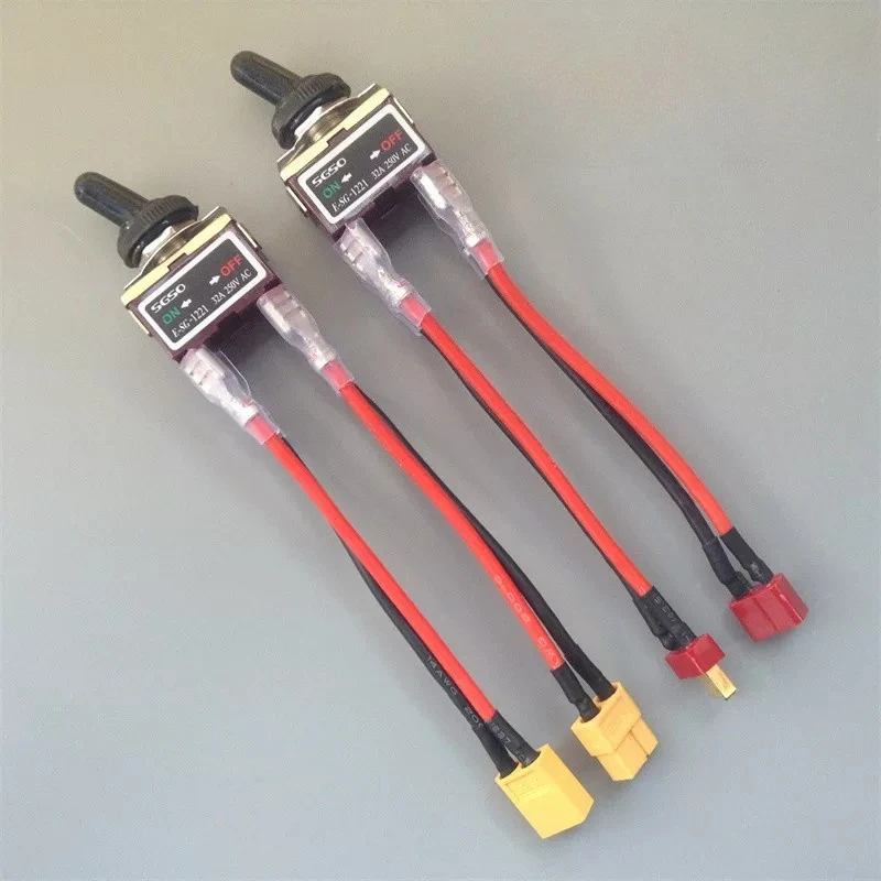 2-pecas-interruptor-a-prova-d'agua-de-32a-com-conector-xt60-t-para-controle-remoto-de-barco-ponto-de-contato-prateado-interruptor-basculante-de-alta-corrente