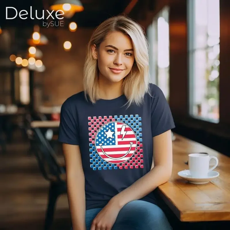 Fourth of July 4th T Shirt Cute American Flag Independence Day Funny