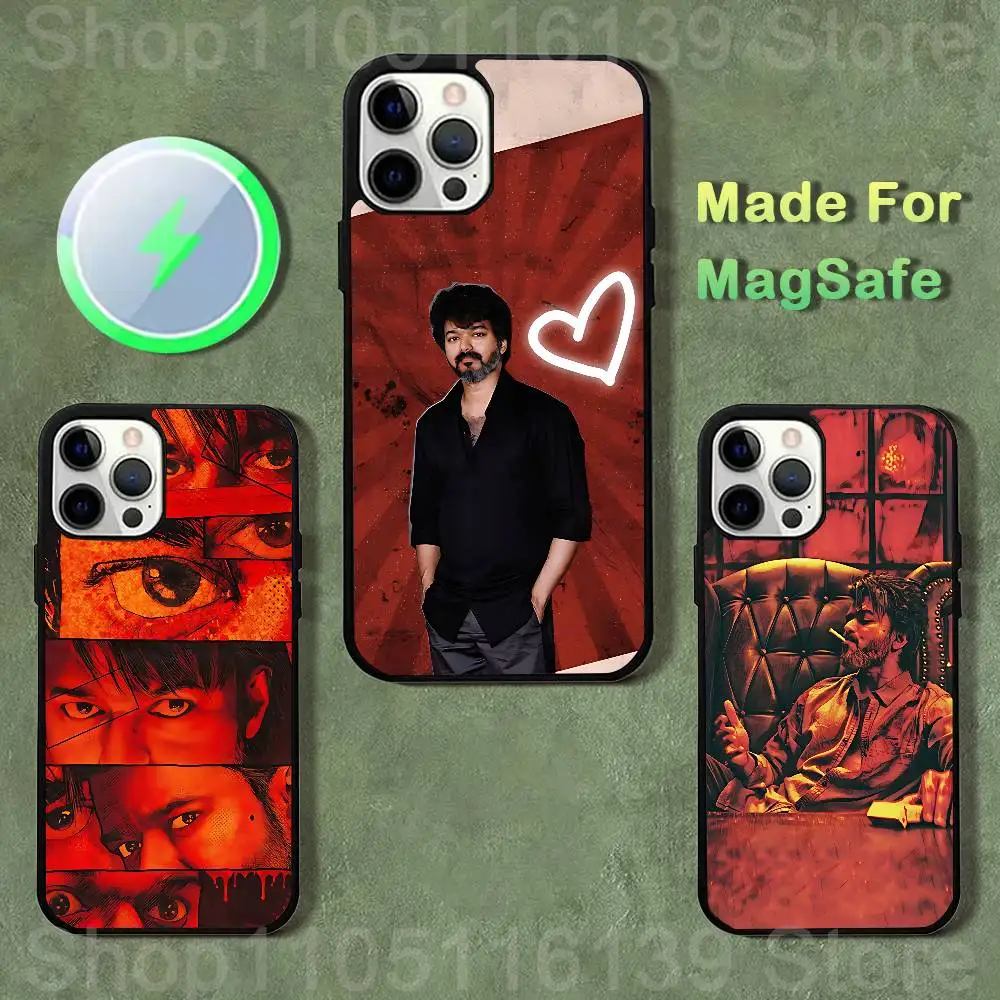 

Чехол Actor T-ThalaPathy V-Vijay для iPhone 17,16,15,14,13,12,11, Pro, Max, Plus, Mini, SE4, E с магнитной беспроводной зарядкой Magsafe