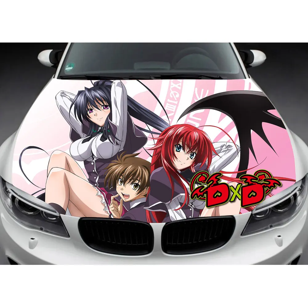 Anime High School DxD Car Hood Wrap Decal Vinyl Sticker Full Color Graphic Sexy Girl Car Sticker Custom Image Fit Any Car