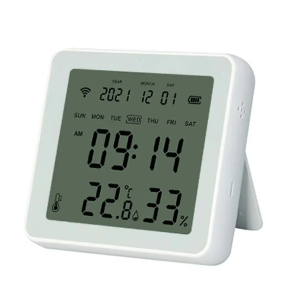Smart WiFi Temperature and Humidity Sensor with Remote Monitoring and Voice Control Compatible with and Assistant