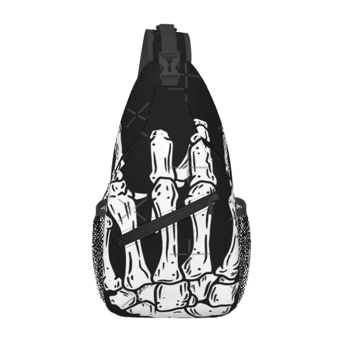 

Skeleton Hand Rocking Heavy Chest Bag Personalized With Zipper Mesh Bag Gift Nice gift Multi-Style