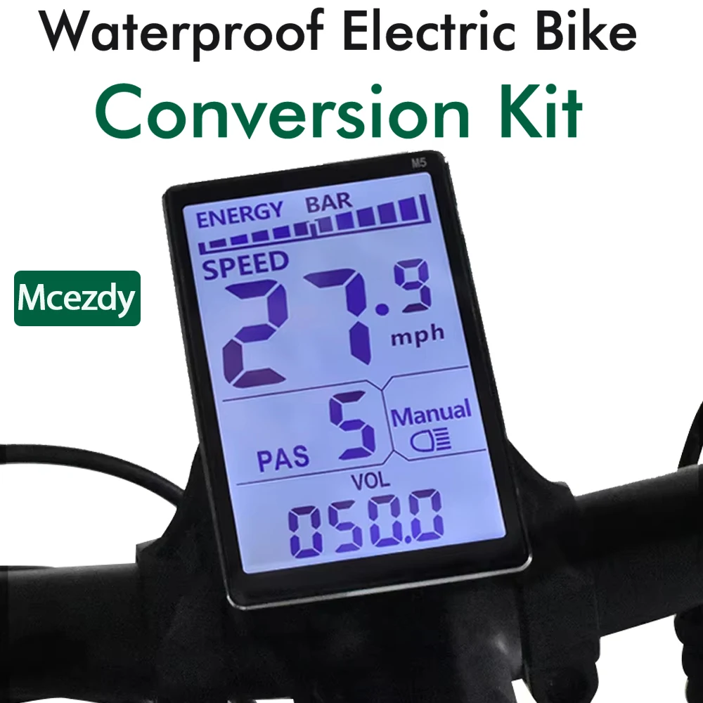 

UART2 M5 24V 36V 48V Electric Bicycle Colorful Display E Scooter LCD Panel With USB UART For Mountain Electric Bike Parts (6PIN)