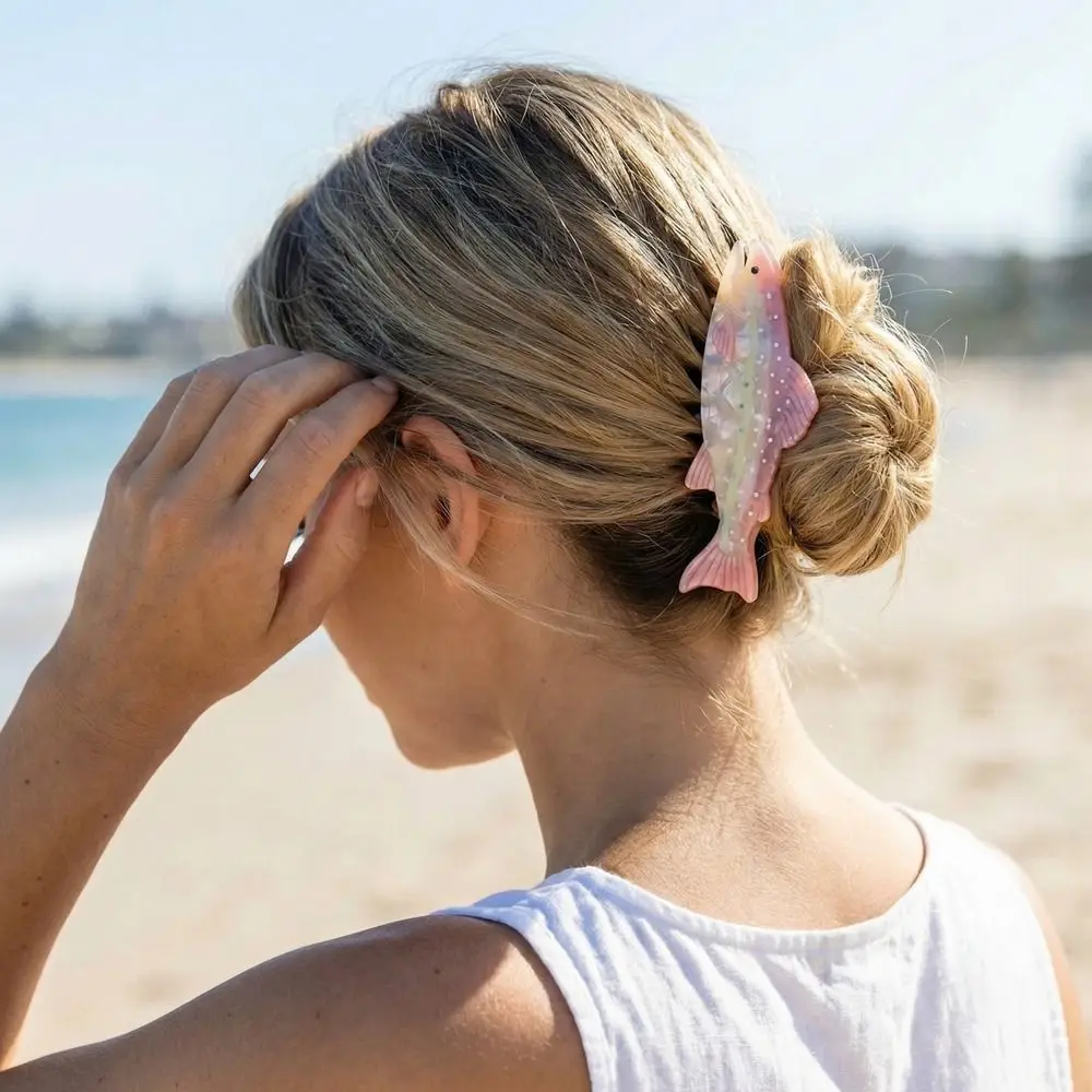 

Personalized Hairpin Ocean Fish Hair Claw Acetate Colorful Marine Animals Hair Clip Large Korean Style Fish Grab Clip Girls