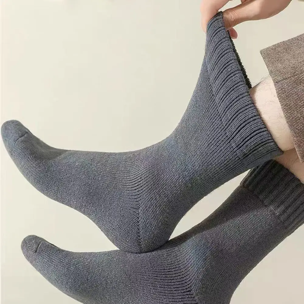 Fashion Cashmere Fuzzy Wool Socks Thermal Thick Winter Warm Velvet Socks Solid Color Mid Tube Socks For Women