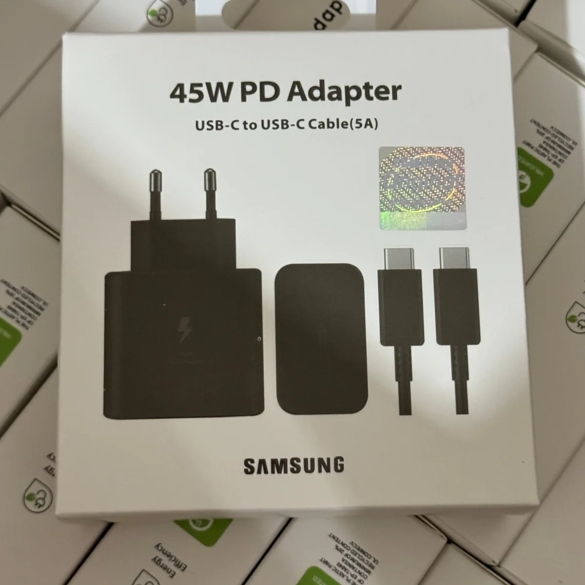 For Samsung 45W Original Super Fast Charging Type C Adapter EU Certified for Galaxy Z Fold 5/4/3 Flip 5/4 cable saver 0.3m cable