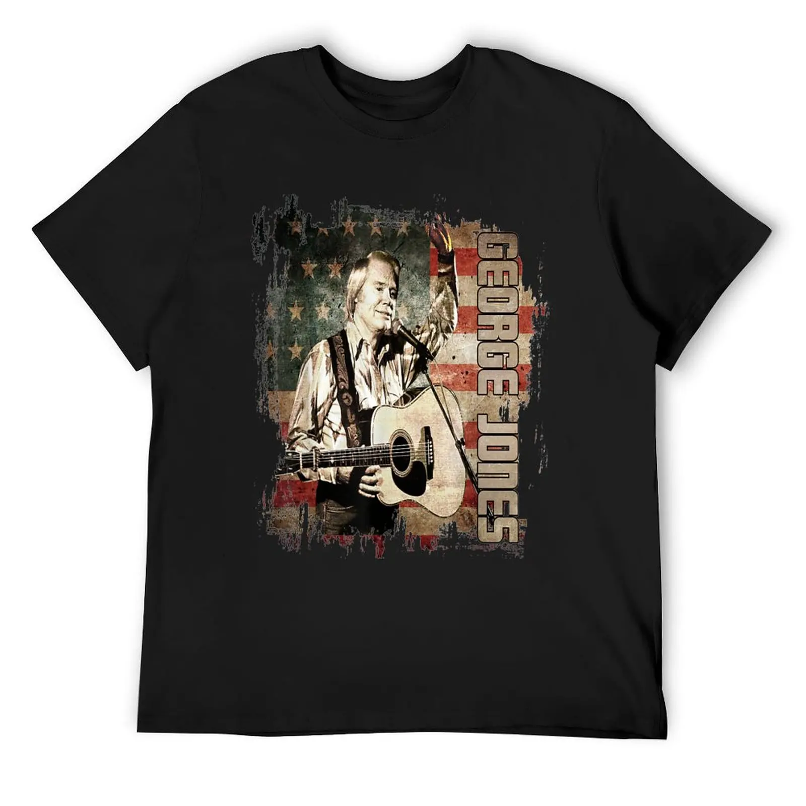 

Vintage George Music Jones Country Flag American T-Shirt summer clothes tops summer shirt T-shirts man mens t shirts pack