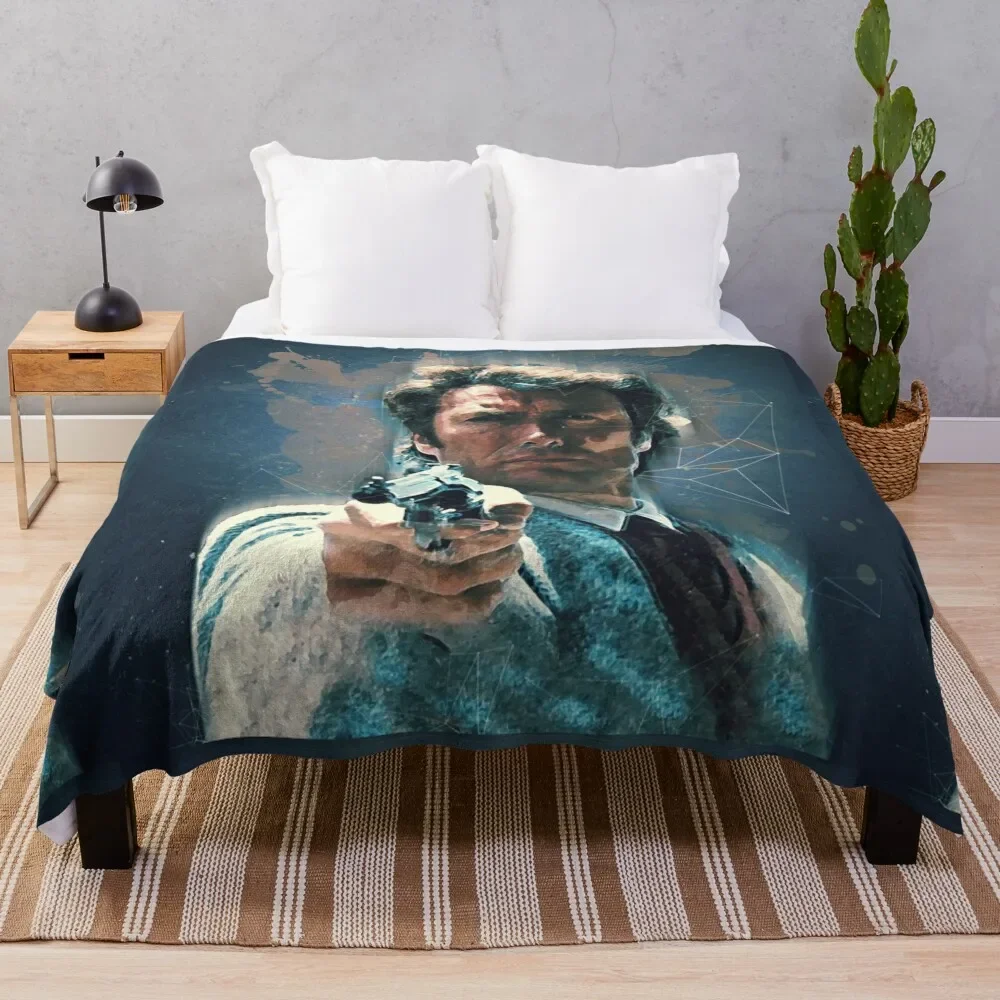 

Dirty Harry vintage art Throw Blanket Bed linens Furrys Blankets