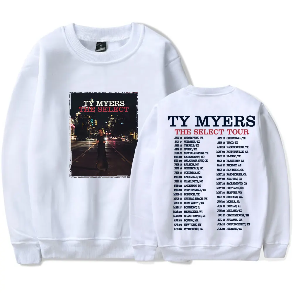 Ty Myers The Select Tour Merch Crewneck Sweatshirts Cosplay Women Men Fashion Long Sleeve Tee