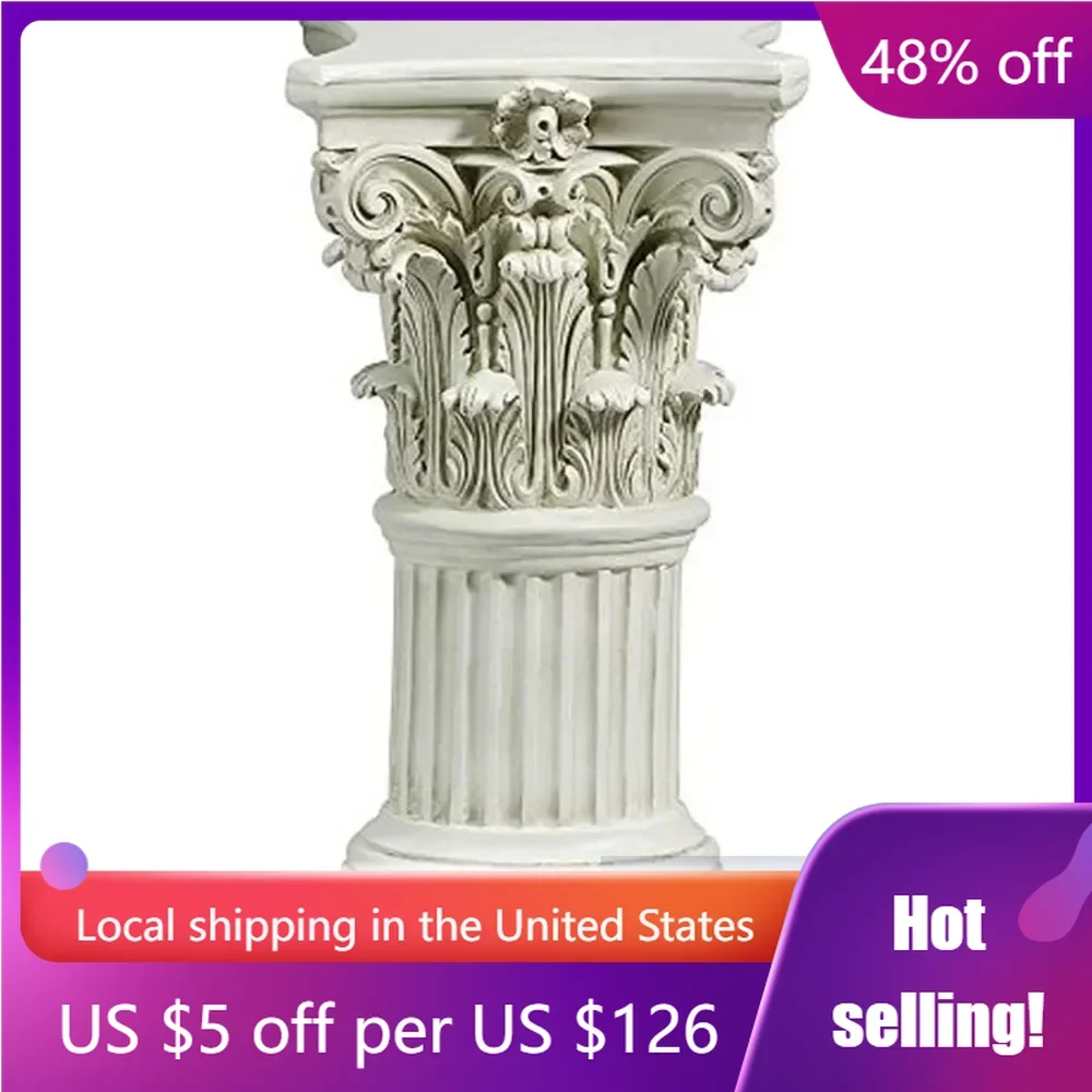 Corinthian Pedestal Column Plant Stand Sculptures and Figurines 29 Inches High Sculptures & Figurine Handcast Polyresin Crafts