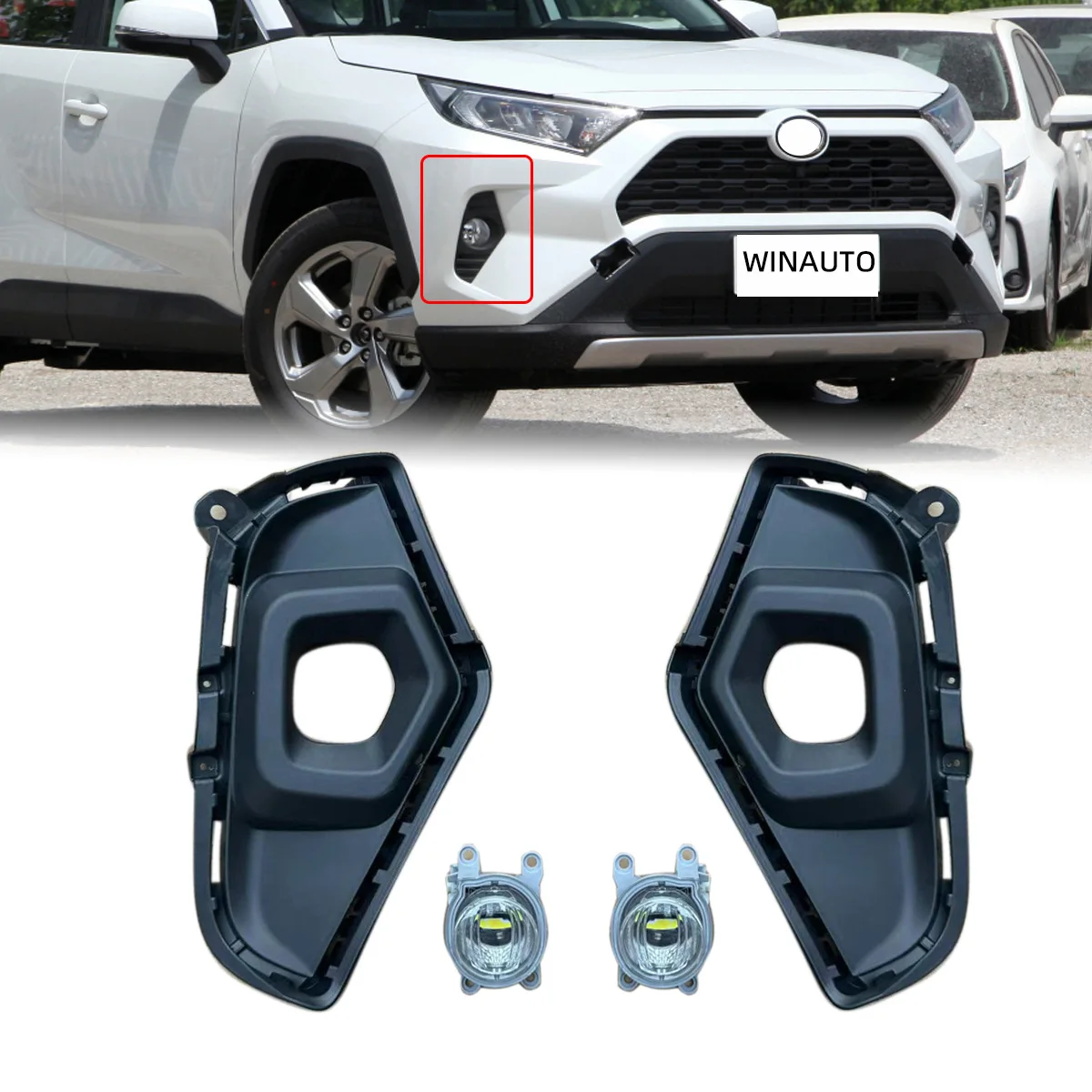 For RAV4 Rongfang 18-2024 daytime running lights, daytime running lights, LED fog lights, modified factory direct sales