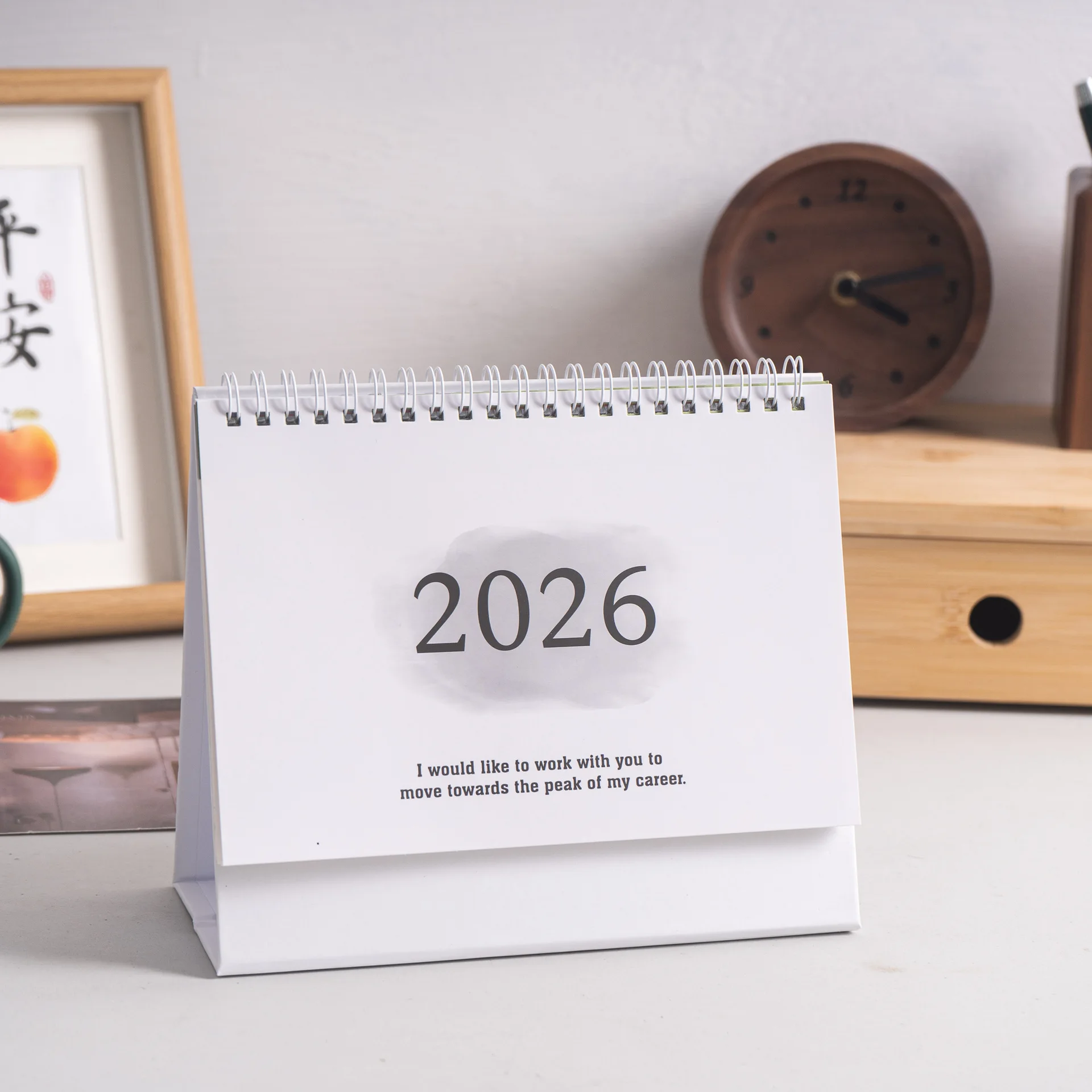 Ins Simple English 2026 Desk Calendar With Memo Note Desktop Large Flip Calendar Schedule Monthly Planner For Home Office School