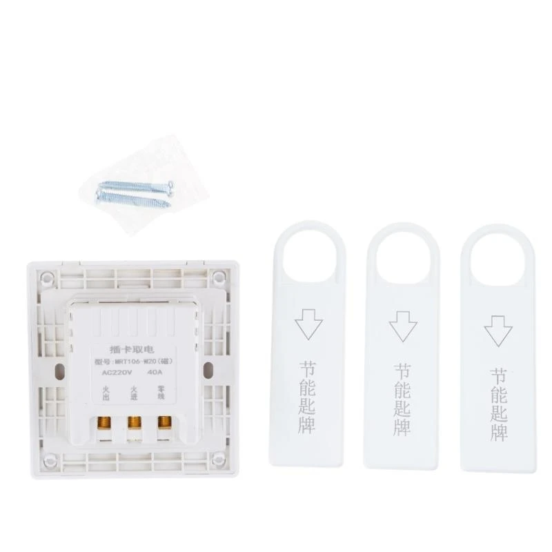 Type-86 Insert Magnetic Card Switches for Energy-saving Insert Key with 3 Cards Office Building Hotel Apartment Switches