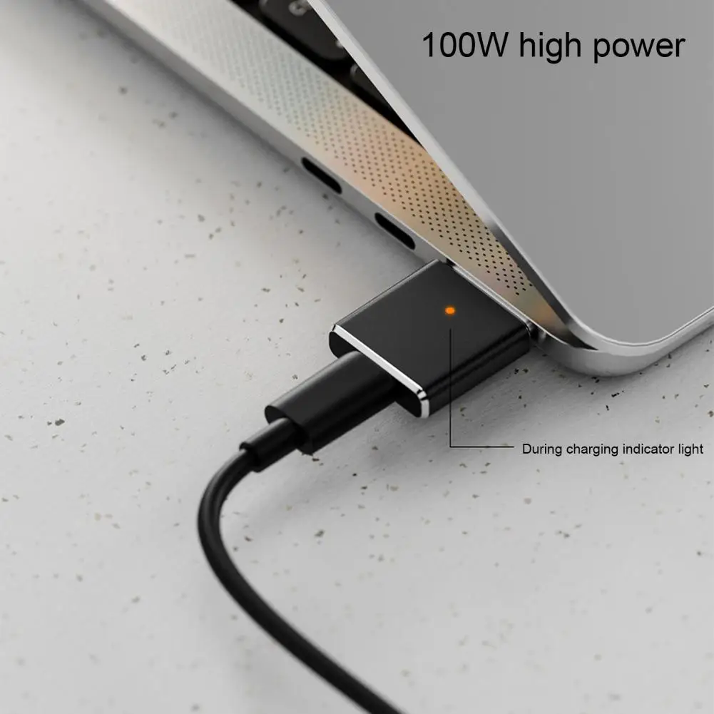 Vervangbaar Voor Magsafe3 Adapter Type-C Vrouwelijk Naar 5pin Hoog Vermogen Output 100W Adapter Met Led Voor Macbook/Pro/Air Voor Snel