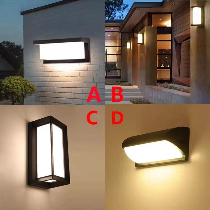 

Светодиодный уличный настенный светильник, современный и простой водонепроницаемый светильник для дома, для лестниц, коридоров, дворов, балконов, входных дверей