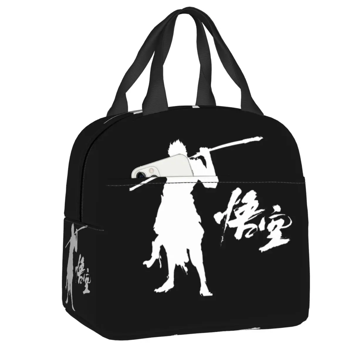 

Custom Monkey King Wukong Myth And Folklore Insulated Lunch Bags for School Office Video Game Lover Gaming Leakproof Thermal