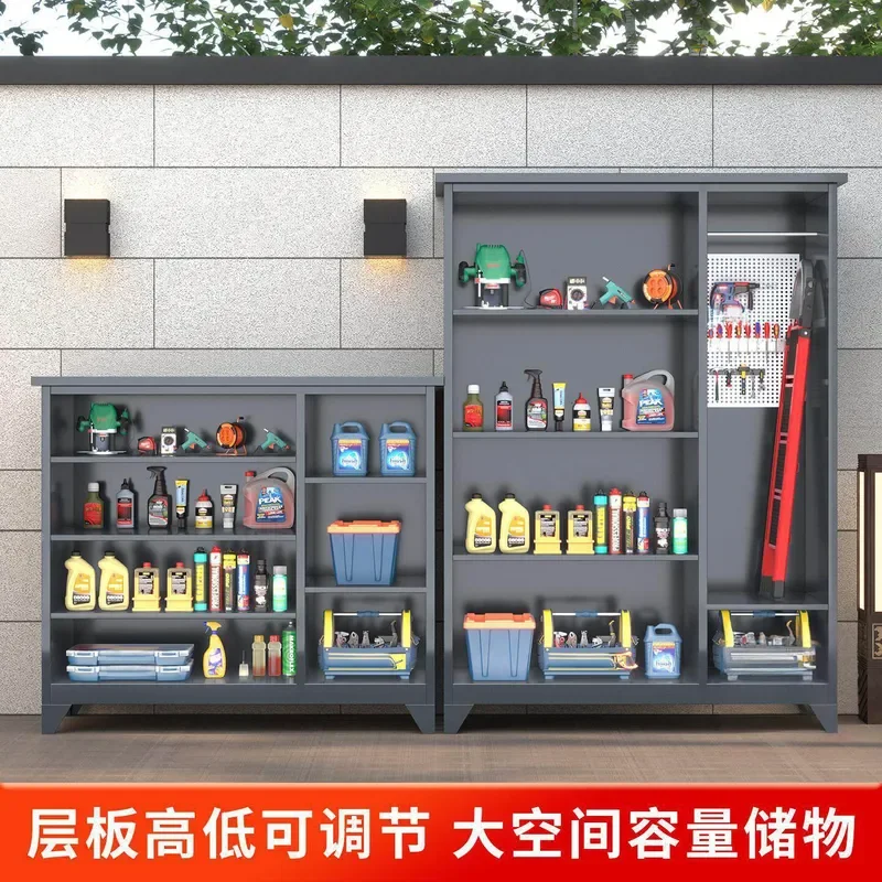 Outdoor Garden Tool Storage Cabinet Waterproof Sunproof Locker for Mop Broom Cleaning Supplies Fishing Gear Housekeeping